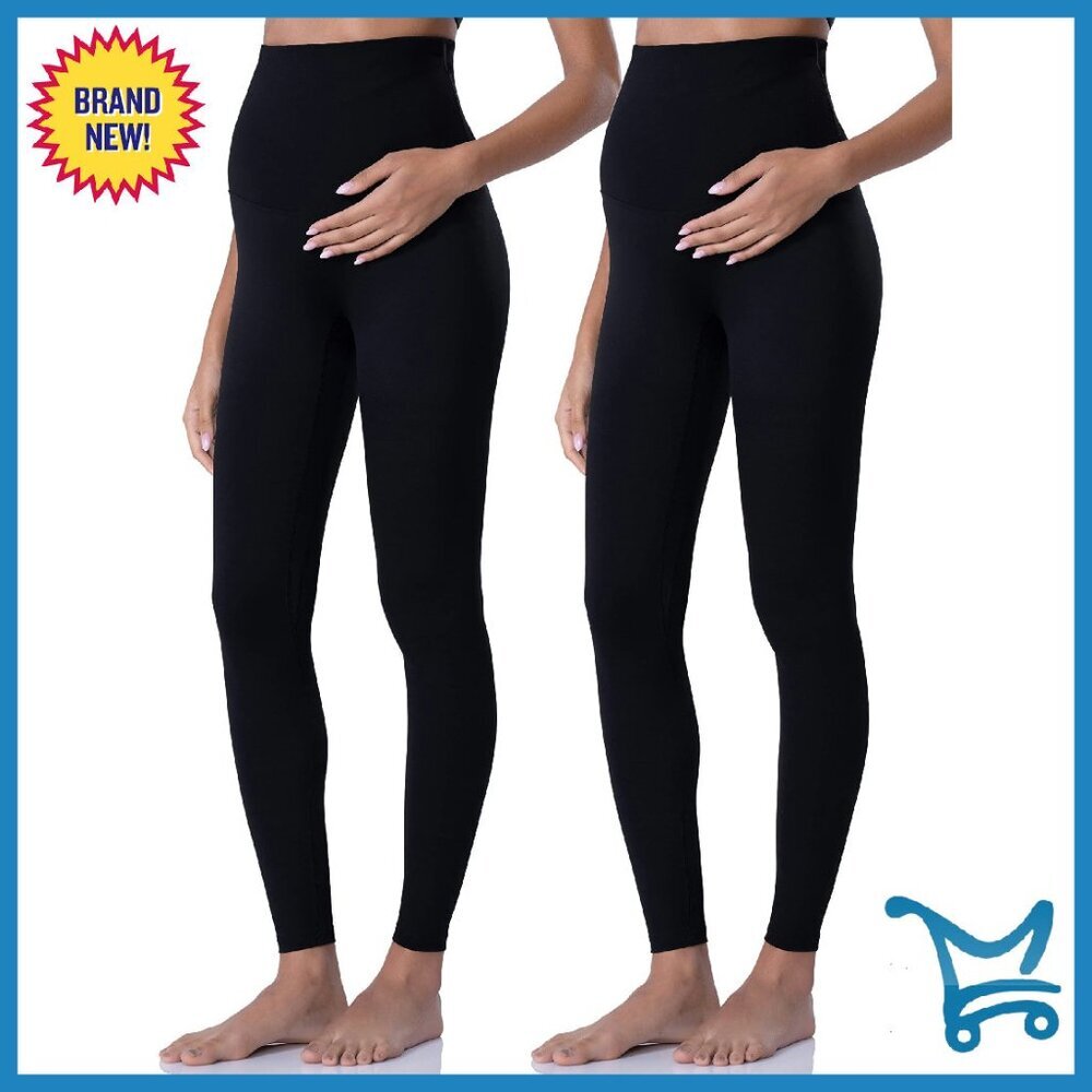 Maternity Over Belly Yoga Leggings 4-Way Stretch Workout Active Wear